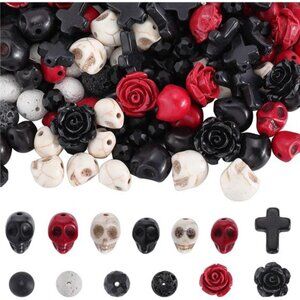 203Pcs Halloween Skull Beads Set